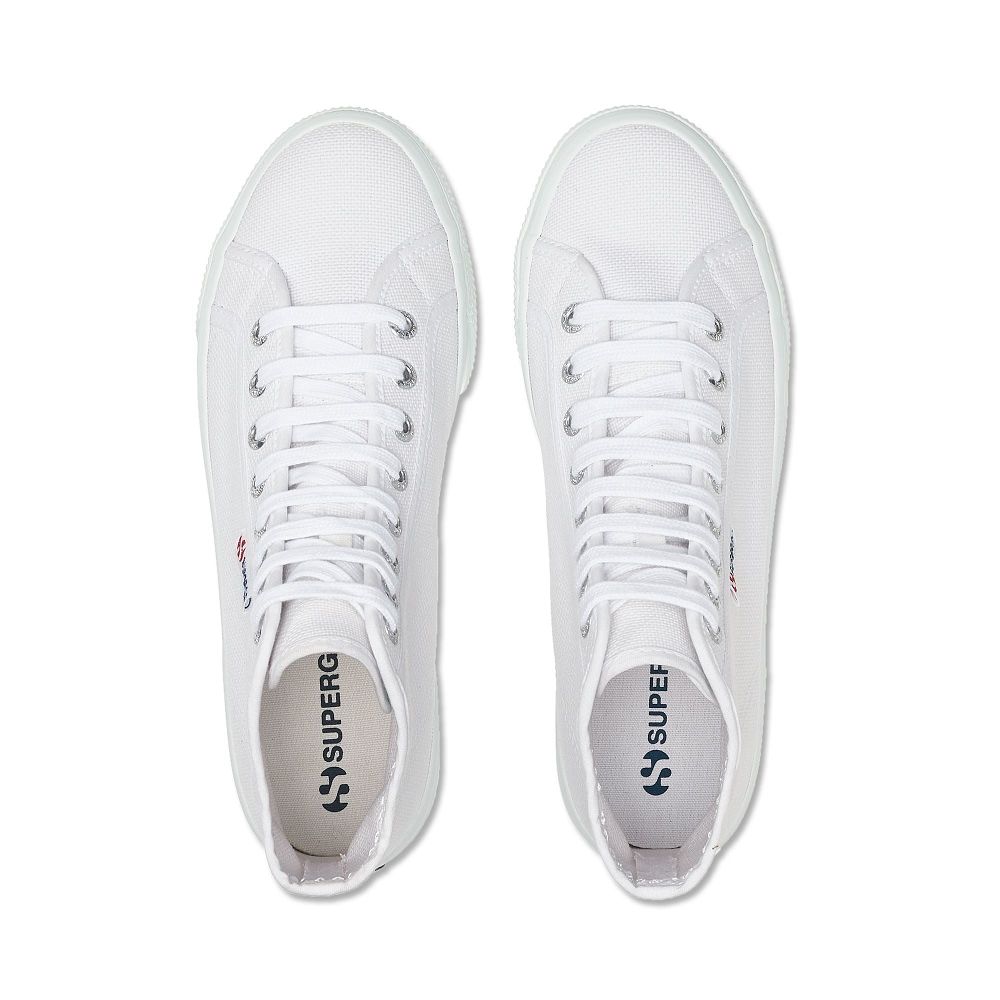 Superga 2708 White Platform Sneakers - Women's Sneakers USA | US5068214